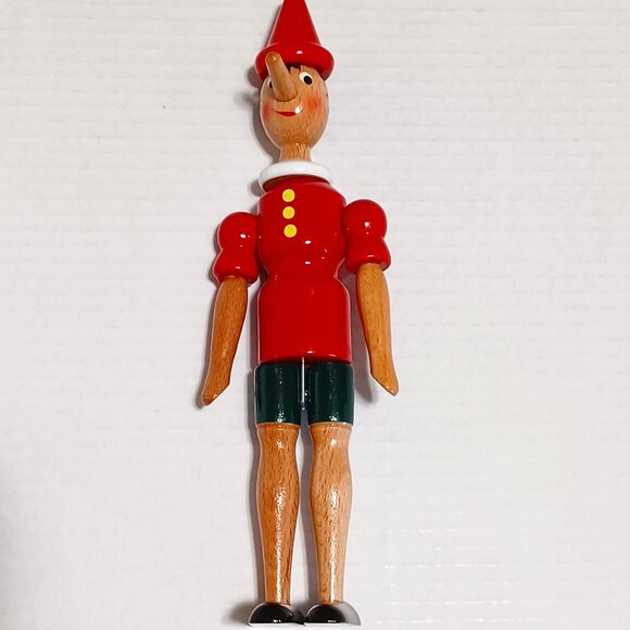 Wood Pinocchio Doll Mastro Geppetto Made in Italy - Picture 1 of 6